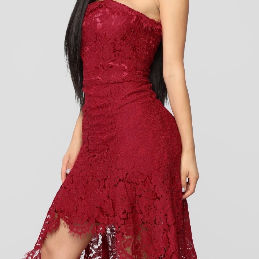 Brand New Fashion Nova red lace dress!